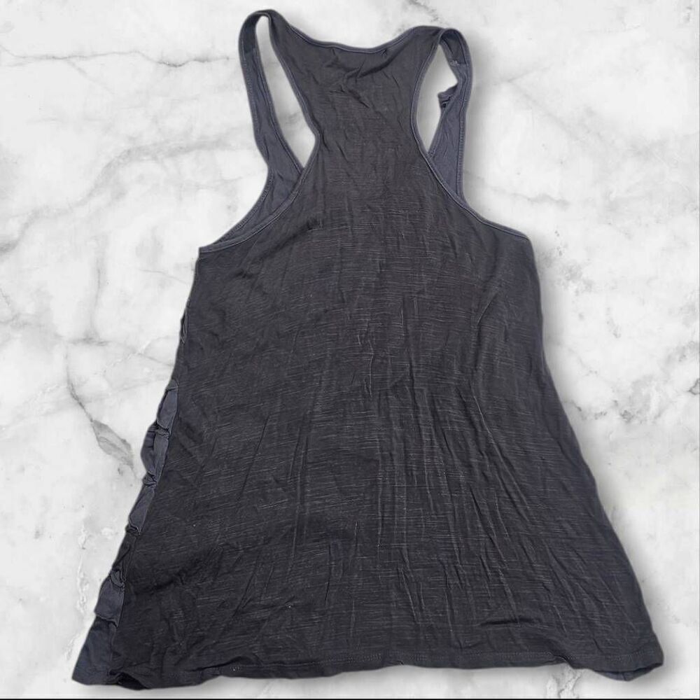 Mystree Gray Ruffle Tank Top Size Small - Picture 2 of 4